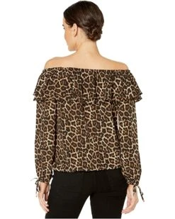 MICHAEL Michael Kors Ruffle Peasant Top | Shirts & Tops -Michael Kors Sales 910cuzzCdnL. AC SR736920