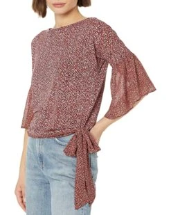 MICHAEL Michael Kors Petite Spring Bud Combo Sleeve Top | Shirts & Tops -Michael Kors Sales 91H9rKK0eRL. AC SR736920