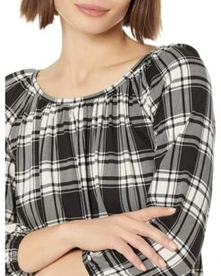 MICHAEL Michael Kors Petite Buffalo Check Peasant Top | Shirts & Tops 6 MICHAEL Michael Kors Petite Buffalo Check Peasant Top | Shirts & Tops -Michael Kors Sales 91YQf neY9L. AC SR736920