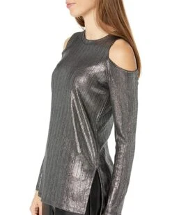 MICHAEL Michael Kors Foil Rib Long Sleeve Cold-Shoulder Top | Shirts & Tops -Michael Kors Sales 91YW3kUgu0L. AC SR736920