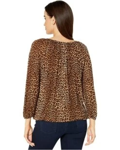 MICHAEL Michael Kors Core Per Leopard Peasant Top | Shirts & Tops -Michael Kors Sales 91oal WlSDL. AC SR736920