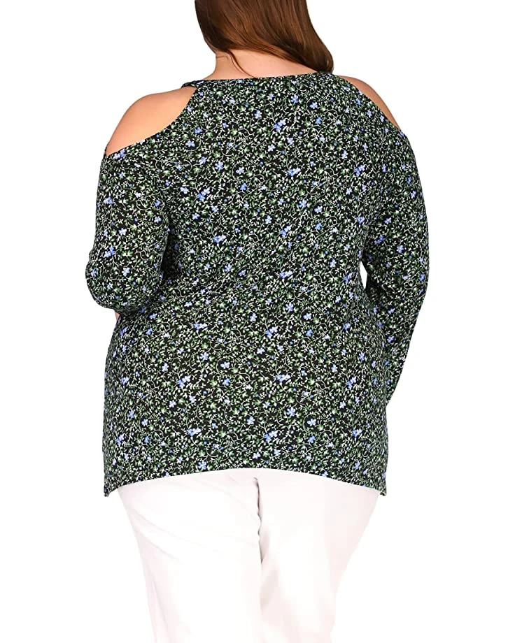 MICHAEL Michael Kors Plus Size Floral Cold-Shoulder Top | Shirts & Tops 3 MICHAEL Michael Kors Plus Size Floral Cold-Shoulder Top | Shirts & Tops - Image 3